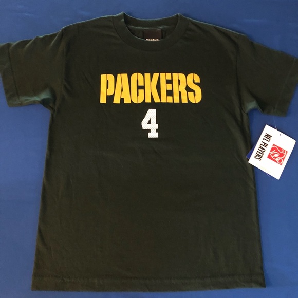 NFL Packers Favre Dark Green T-Shirt M (10-12) NWT - Picture 1 of 9